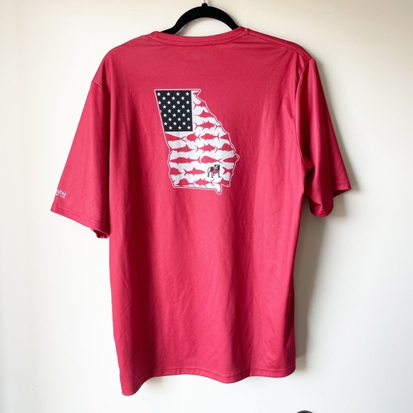 COLUMBIA GEORGIA BULLDOGS TACKLE FLAG TEE - Picture 2 of 9